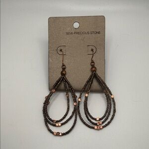 Elegant Copper and Bronze Beaded Earrings